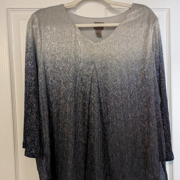 Sparkly Easywear Chico's Blouse - Picture 1 of 7